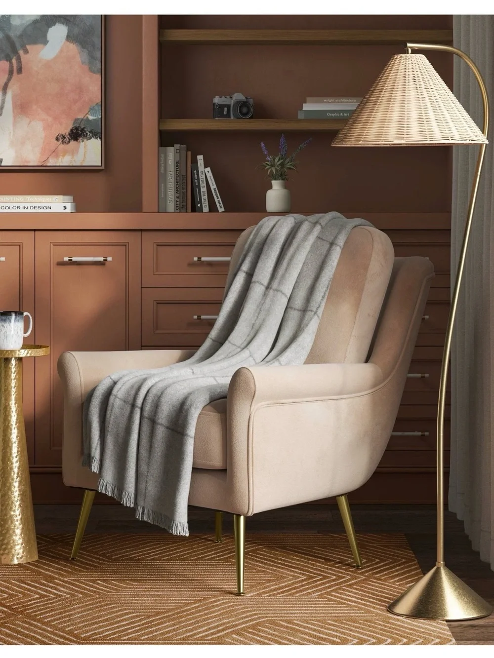 Threshold Windowpane Boucle Throw Blanket Grey/Charcoal